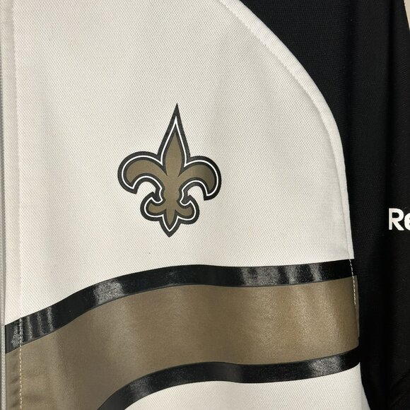Reebok New Orleans Saints NFL Football Jacket Full-Zip Soft Shell Mens Size L - Picture 4 of 11